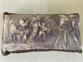 Beaux Arts, 18th c. pastoral scene pillow